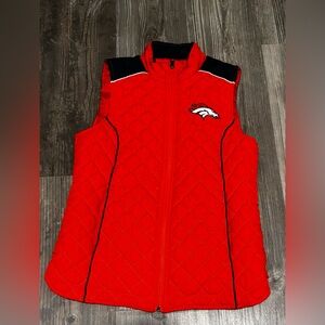 Women's S Denver Broncos NFL team apparel zip up vest